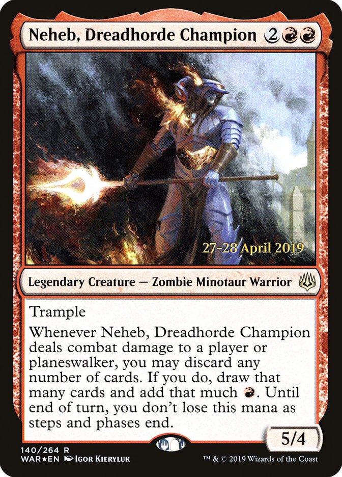 Neheb, Dreadhorde Champion  [War of the Spark Prerelease Promos] | D20 Games