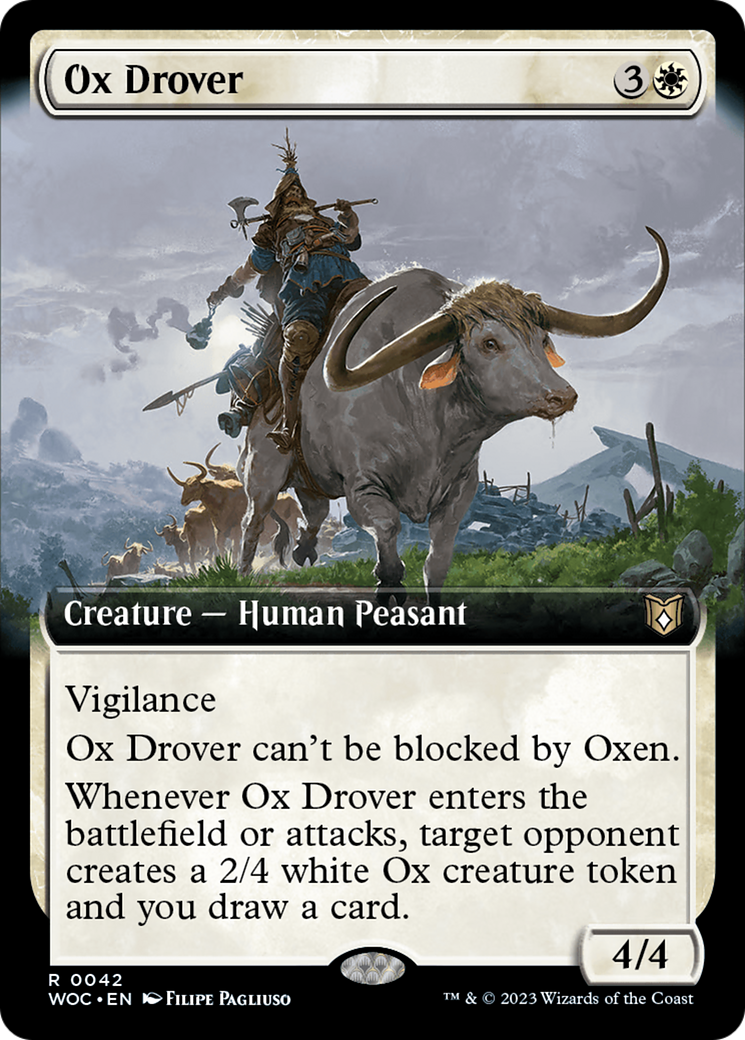 Ox Drover (Extended Art) [Wilds of Eldraine Commander] | D20 Games