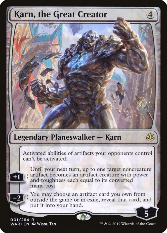 Karn, the Great Creator (Promo Pack) [War of the Spark Promos] | D20 Games