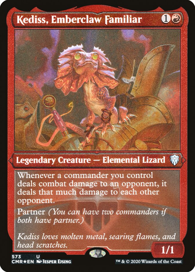 Kediss, Emberclaw Familiar (Etched) [Commander Legends] | D20 Games