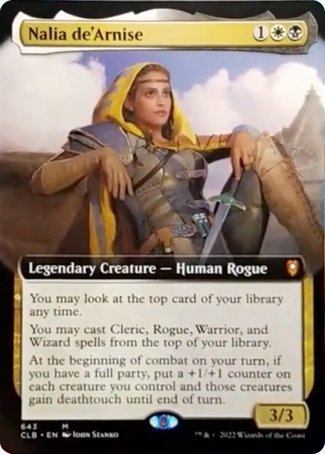 Nalia de'Arnise (Extended Art) [Commander Legends: Battle for Baldur's Gate] | D20 Games