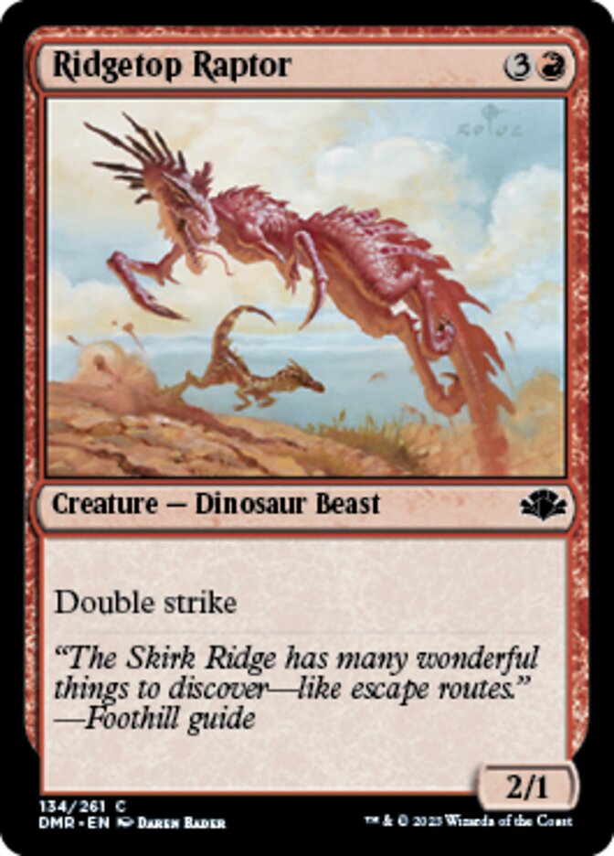 Ridgetop Raptor [Dominaria Remastered] | D20 Games