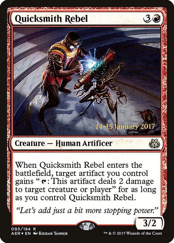 Quicksmith Rebel  [Aether Revolt Prerelease Promos] | D20 Games