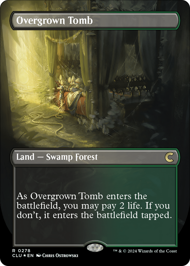 Overgrown Tomb (Borderless) [Ravnica: Clue Edition] | D20 Games