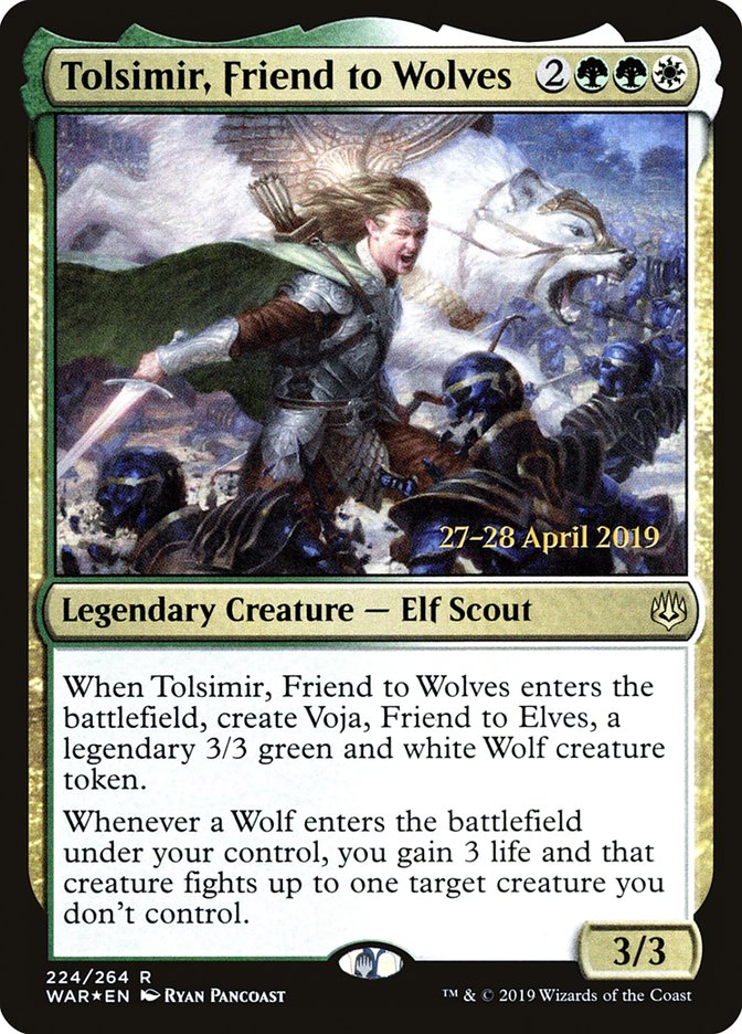 Tolsimir, Friend to Wolves  [War of the Spark Prerelease Promos] | D20 Games