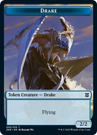 Drake // Hydra Double-sided Token [Zendikar Rising Tokens] | D20 Games