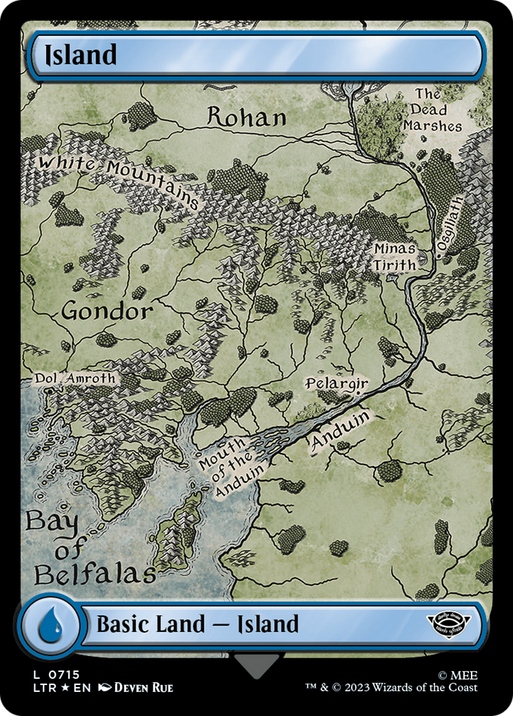 Island (0715) (Surge Foil) [The Lord of the Rings: Tales of Middle-Earth] | D20 Games