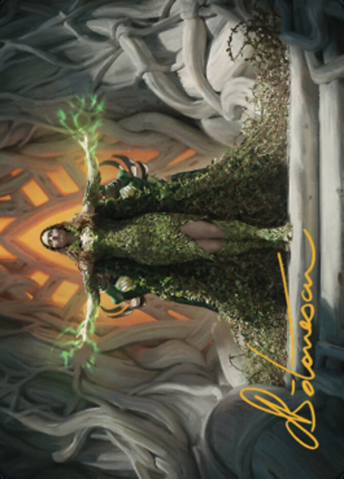 Titania, Voice of Gaea Art Card (Gold-Stamped Signature) [The Brothers' War Art Series] | D20 Games