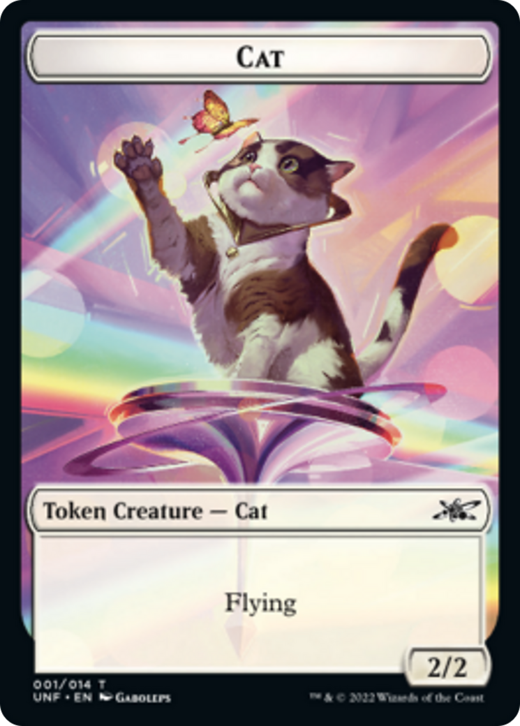 Cat // Storm Crow Double-sided Token [Unfinity Tokens] | D20 Games