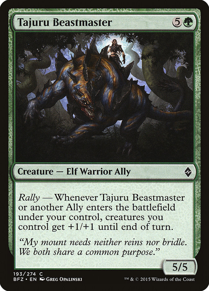 Tajuru Beastmaster [Battle for Zendikar] | D20 Games