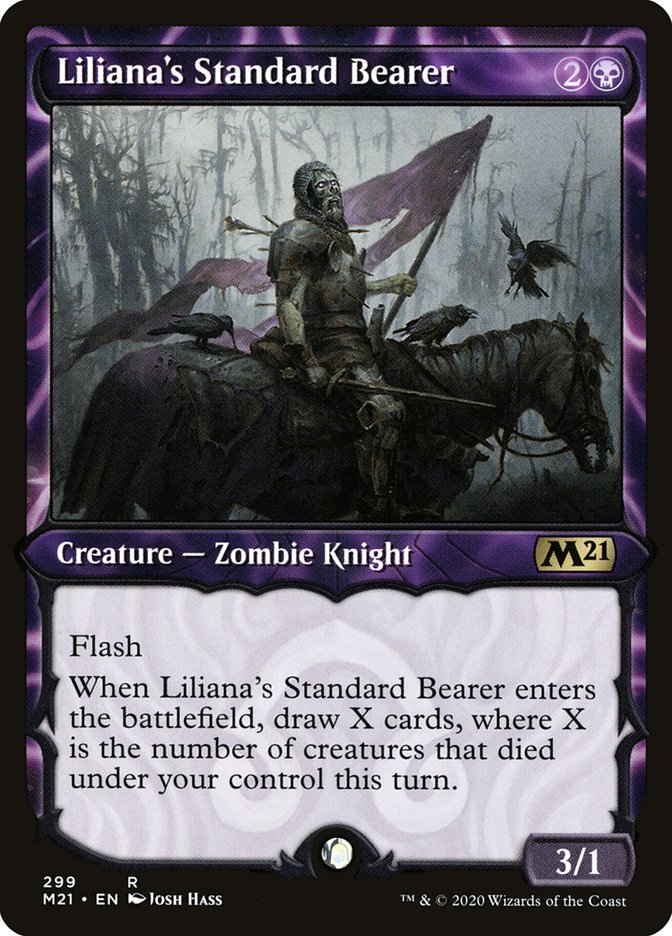 Liliana's Standard Bearer (Showcase) [Core Set 2021] | D20 Games