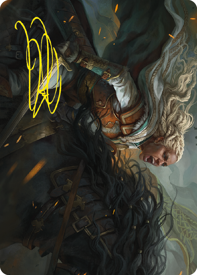 Eowyn, Fearless Knight Art Card (Gold-Stamped Signature) [The Lord of the Rings: Tales of Middle-earth Art Series] | D20 Games