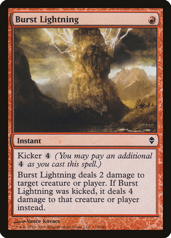 Burst Lightning [Zendikar] | D20 Games