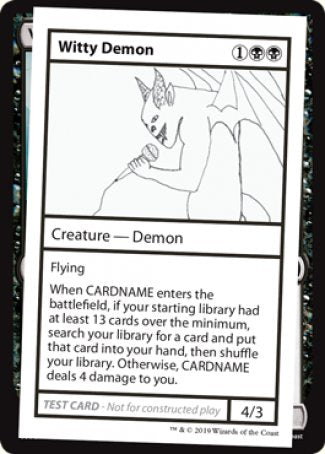 Witty Demon (2021 Edition) [Mystery Booster Playtest Cards] | D20 Games