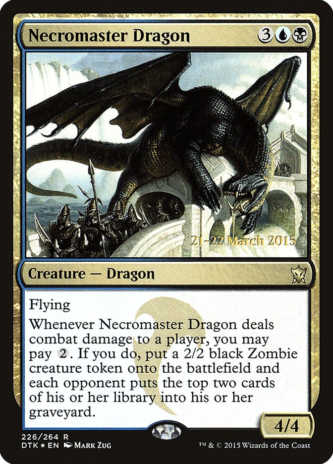 Necromaster Dragon  [Dragons of Tarkir Prerelease Promos] | D20 Games