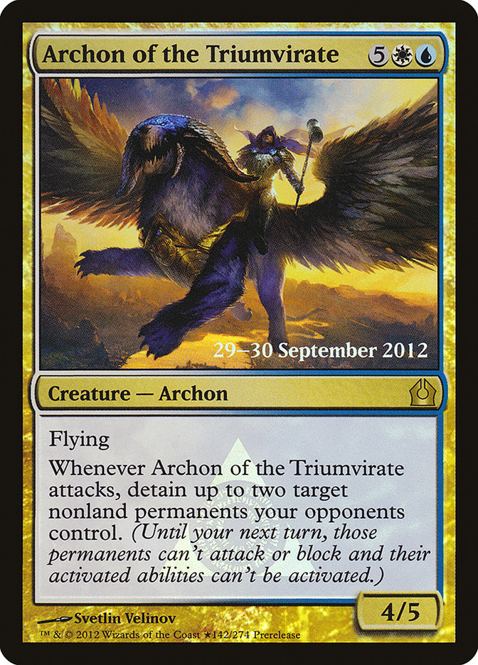 Archon of the Triumvirate [Return to Ravnica Prerelease Promos] | D20 Games
