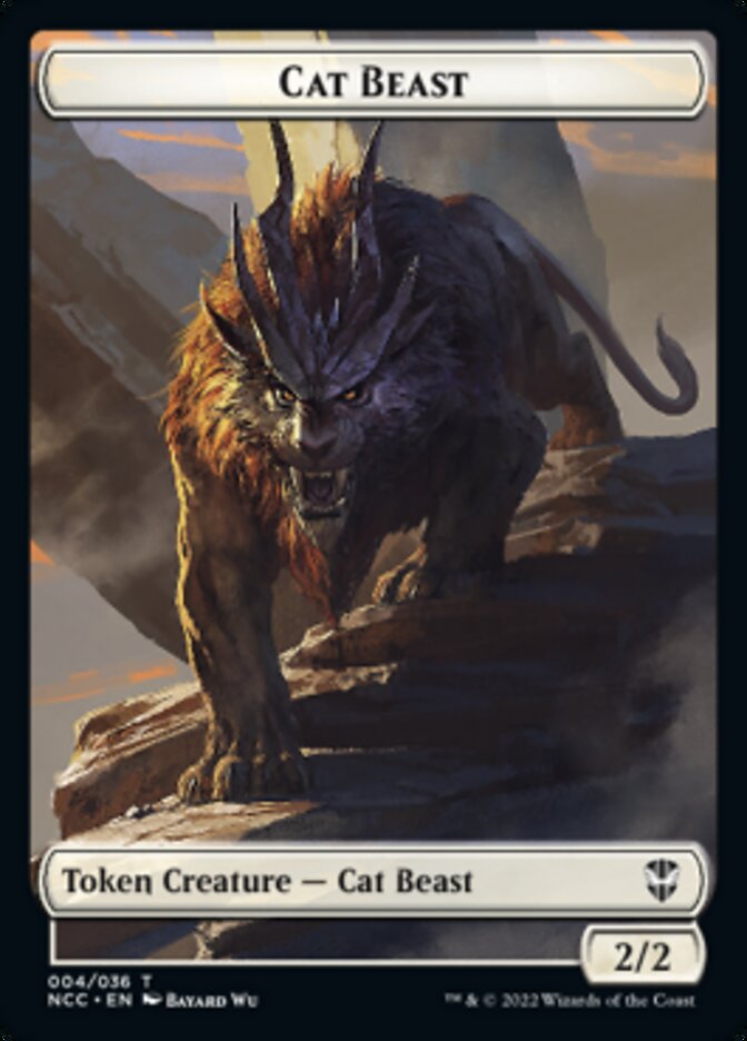 Soldier (09) // Cat Beast Double-sided Token [Streets of New Capenna Commander Tokens] | D20 Games