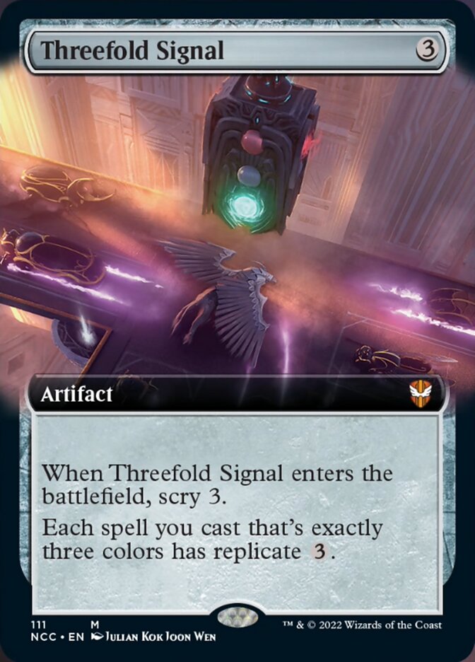 Threefold Signal (Extended Art) [Streets of New Capenna Commander] | D20 Games