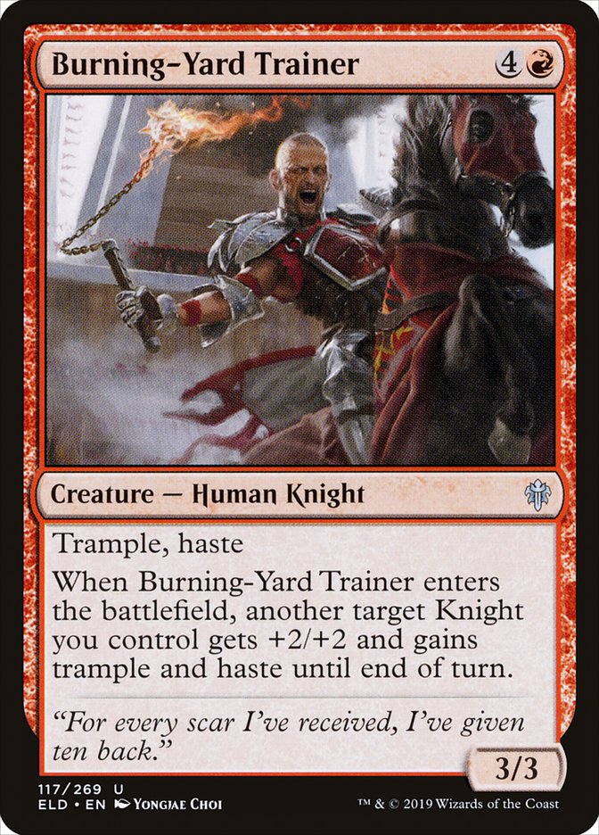 Burning-Yard Trainer [Throne of Eldraine] | D20 Games