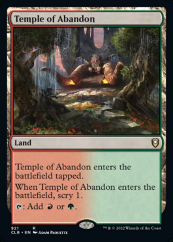 Temple of Abandon [Commander Legends: Battle for Baldur's Gate] | D20 Games