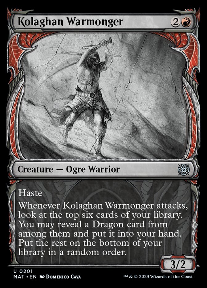 Kolaghan Warmonger (Showcase Halo Foil) [March of the Machine: The Aftermath] | D20 Games