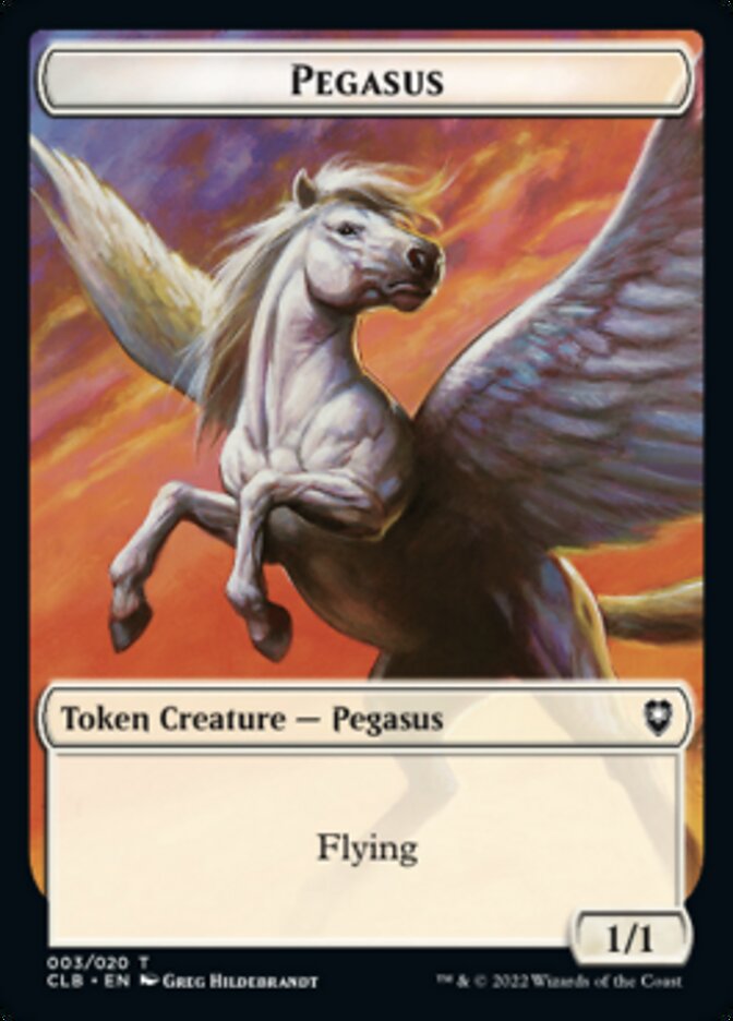 Pegasus Token [Commander Legends: Battle for Baldur's Gate Tokens] | D20 Games