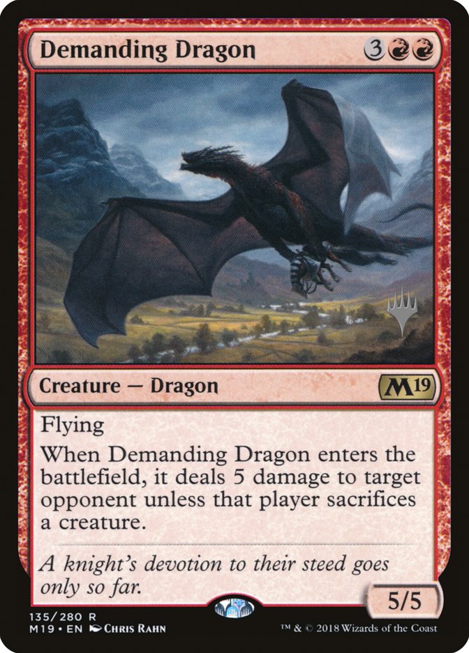 Demanding Dragon (Promo Pack) [Core Set 2019 Promos] | D20 Games