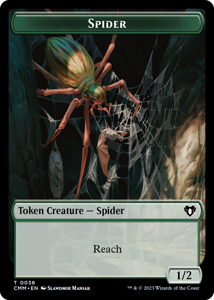 Spider Token [Commander Masters Tokens] | D20 Games