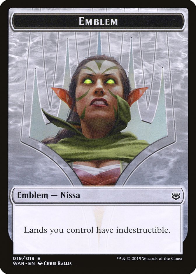 Nissa, Who Shakes the World Emblem [War of the Spark Tokens] | D20 Games