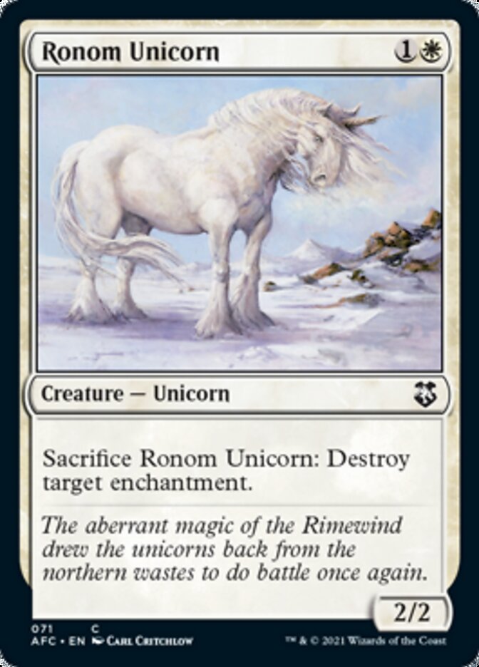Ronom Unicorn [Dungeons & Dragons: Adventures in the Forgotten Realms Commander] | D20 Games