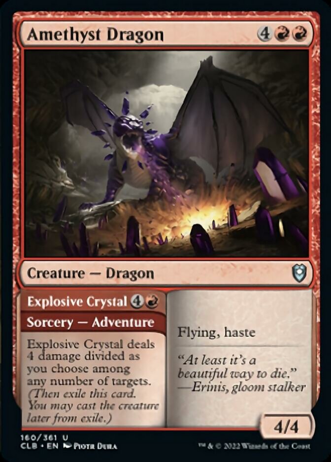 Amethyst Dragon // Explosive Crystal [Commander Legends: Battle for Baldur's Gate] | D20 Games