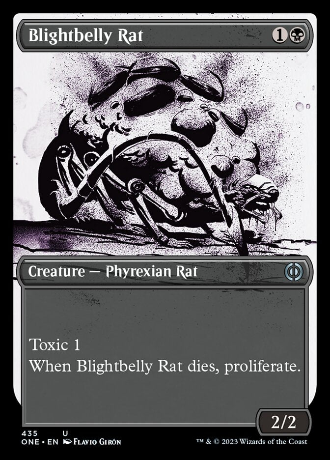 Blightbelly Rat (Showcase Ichor Step-and-Compleat Foil) [Phyrexia: All Will Be One] | D20 Games
