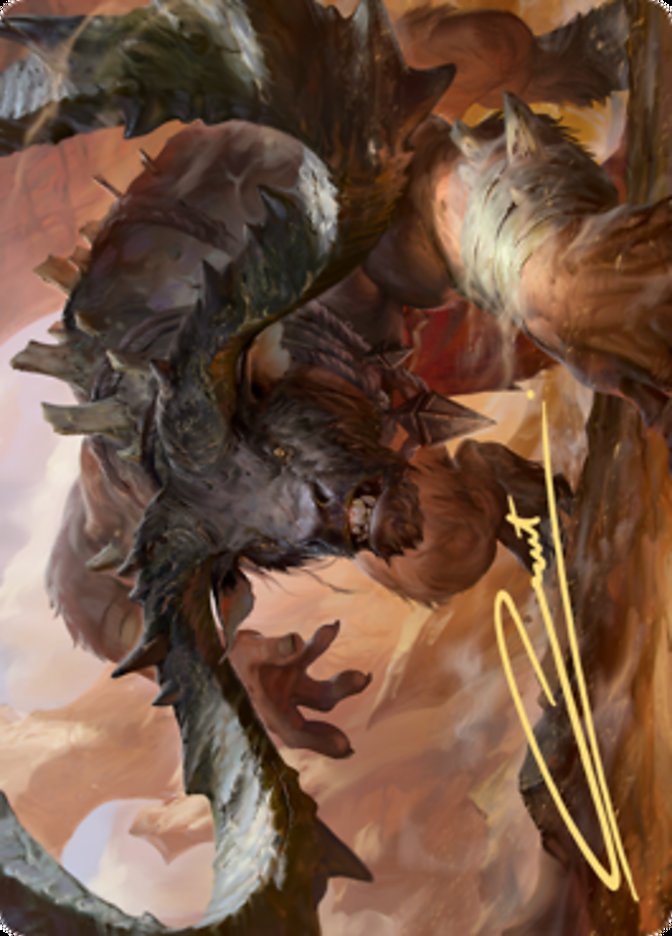 Moraug, Fury of Akoum Art Card (Gold-Stamped Signature) [Zendikar Rising Art Series] | D20 Games