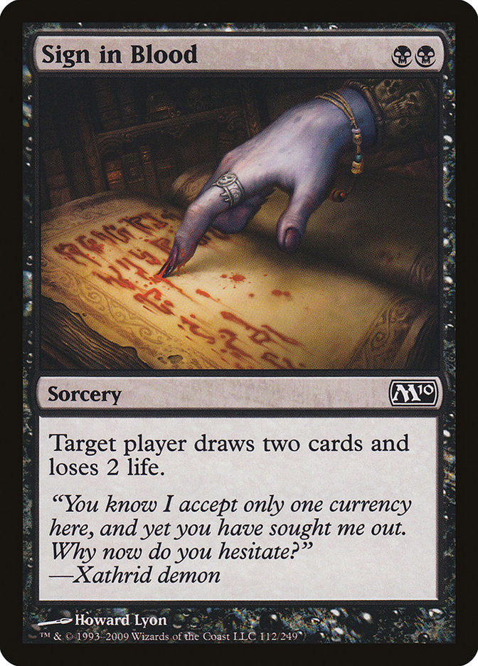 Sign in Blood [Magic 2010] | D20 Games