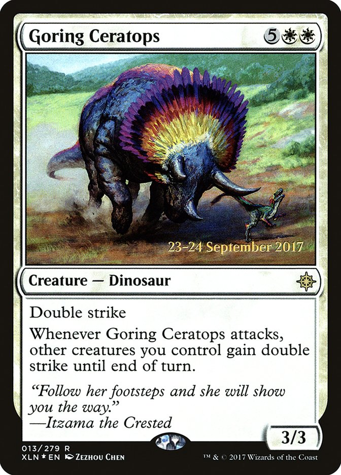 Goring Ceratops  [Ixalan Prerelease Promos] | D20 Games