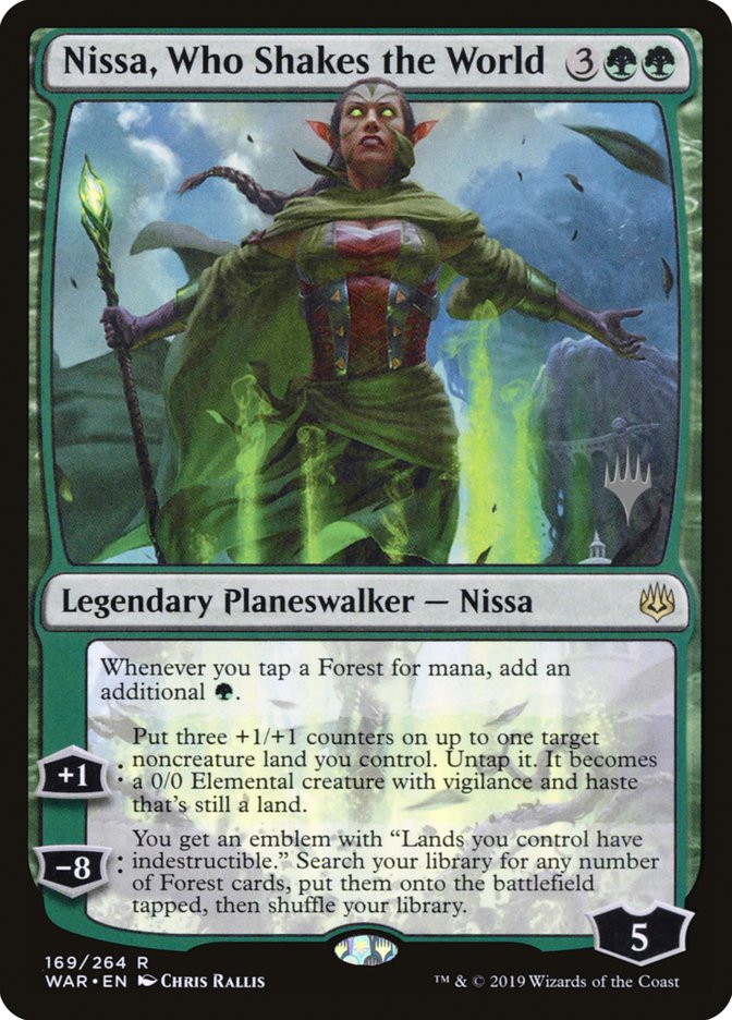 Nissa, Who Shakes the World (Promo Pack) [War of the Spark Promos] | D20 Games