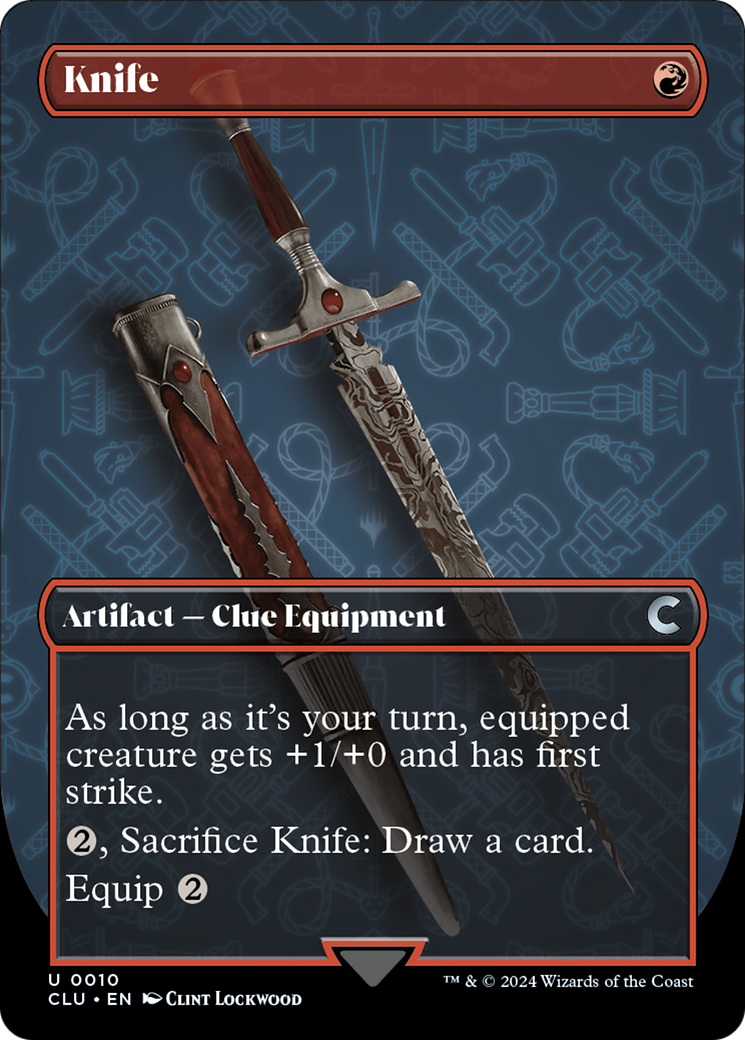 Knife (Borderless) [Ravnica: Clue Edition] | D20 Games