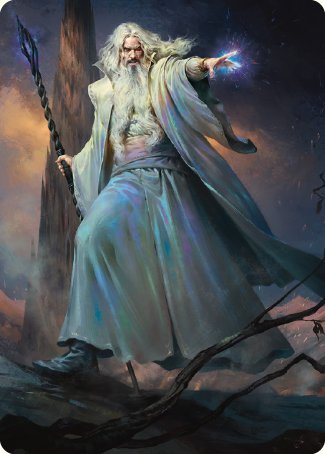 Saruman of Many Colors Art Card [The Lord of the Rings: Tales of Middle-earth Art Series] | D20 Games