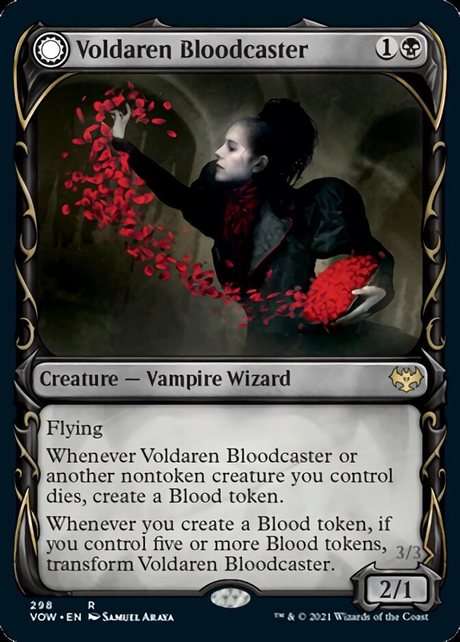 Voldaren Bloodcaster // Bloodbat Summoner (Showcase Fang Frame) [Innistrad: Crimson Vow] | D20 Games
