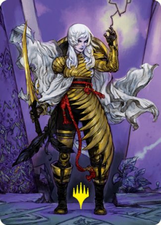 The Wandering Emperor 1 Art Card (Gold-Stamped Signature) [Kamigawa: Neon Dynasty Art Series] | D20 Games