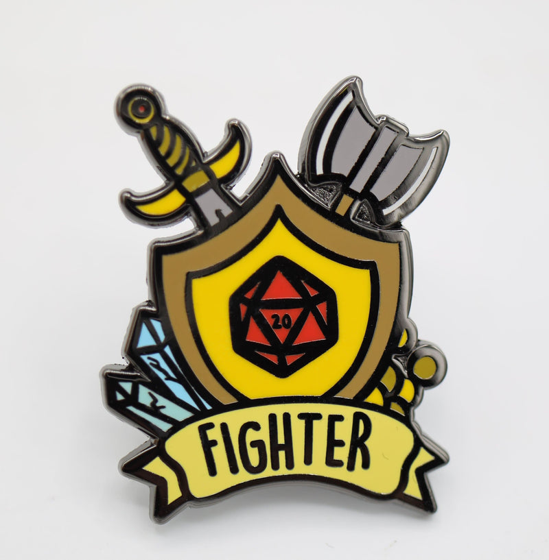 Banner Class Pins: Fighter Enamel Pin Foam Brain Games