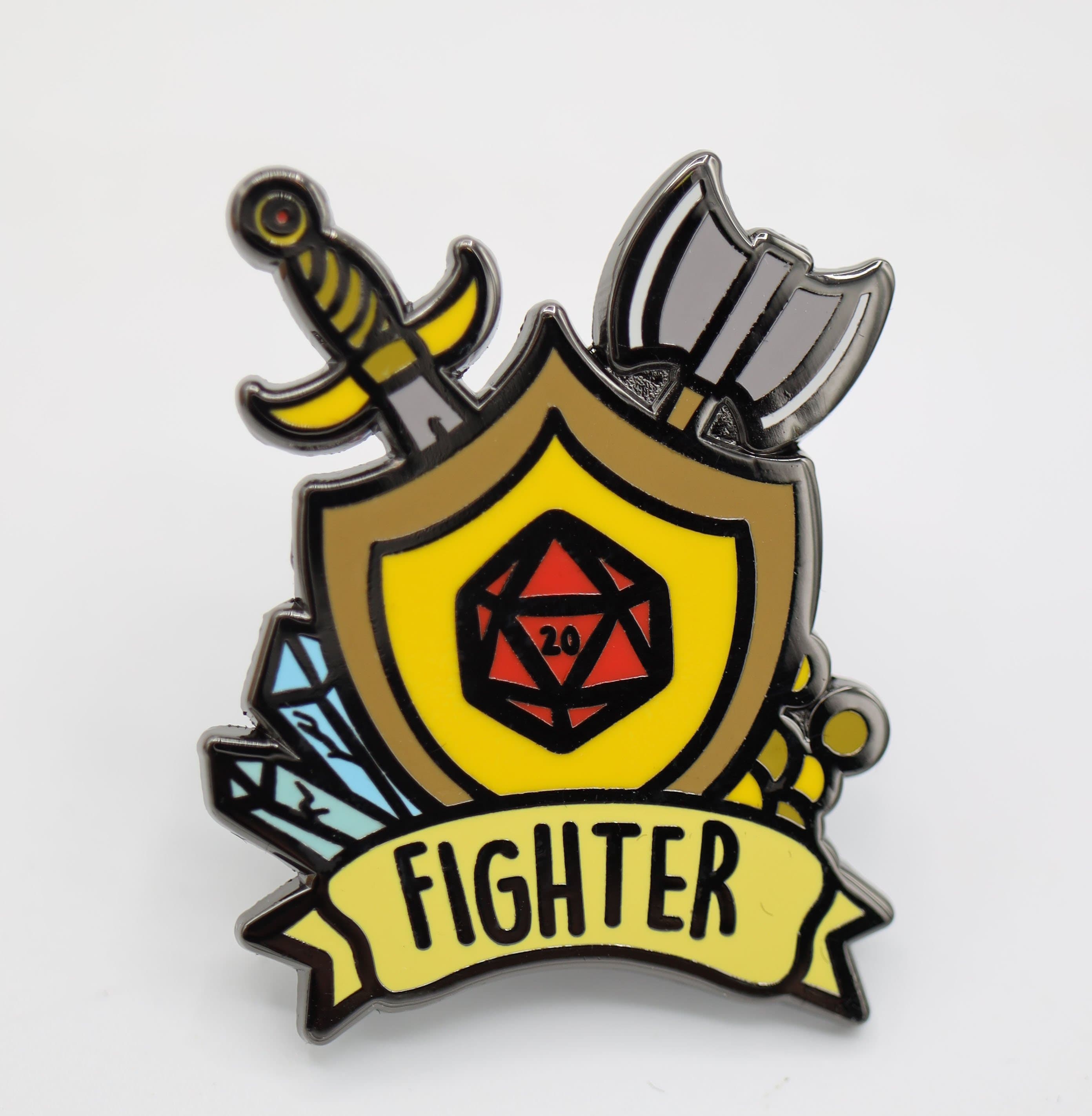 Banner Class Pins: Fighter | D20 Games