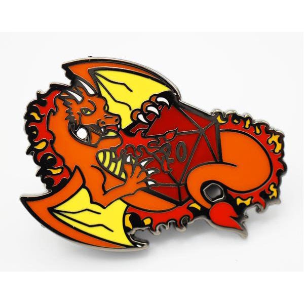 Dice Dragons Pin: Fire | D20 Games