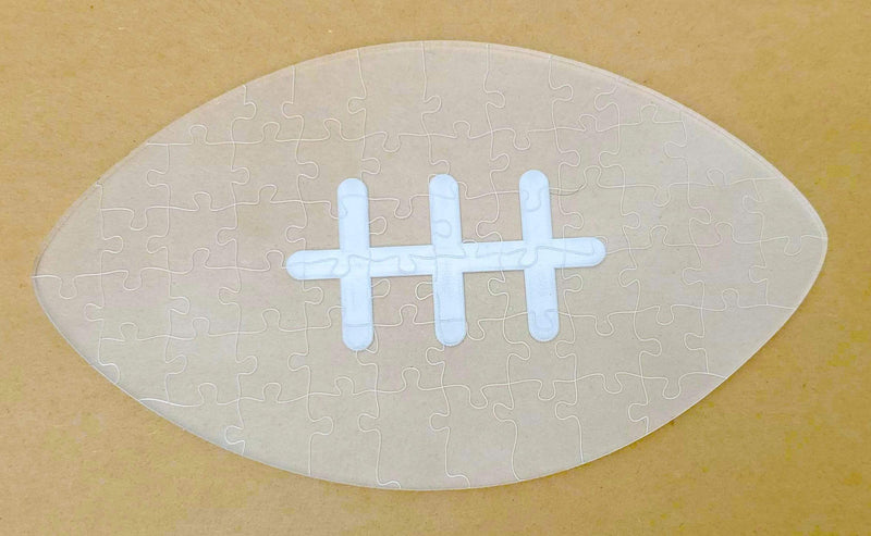 Football Shaped Laser Cut Acrylic Jigsaw Puzzle
