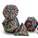Gold Dragon Scale Dice Set