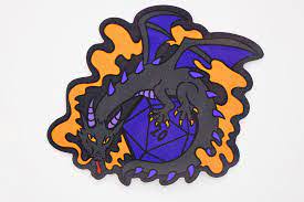 Dice Dragon Pin: Smoke