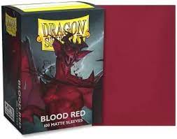 Dragon Shield Blood Red Matte 100 X Sleeves | D20 Games