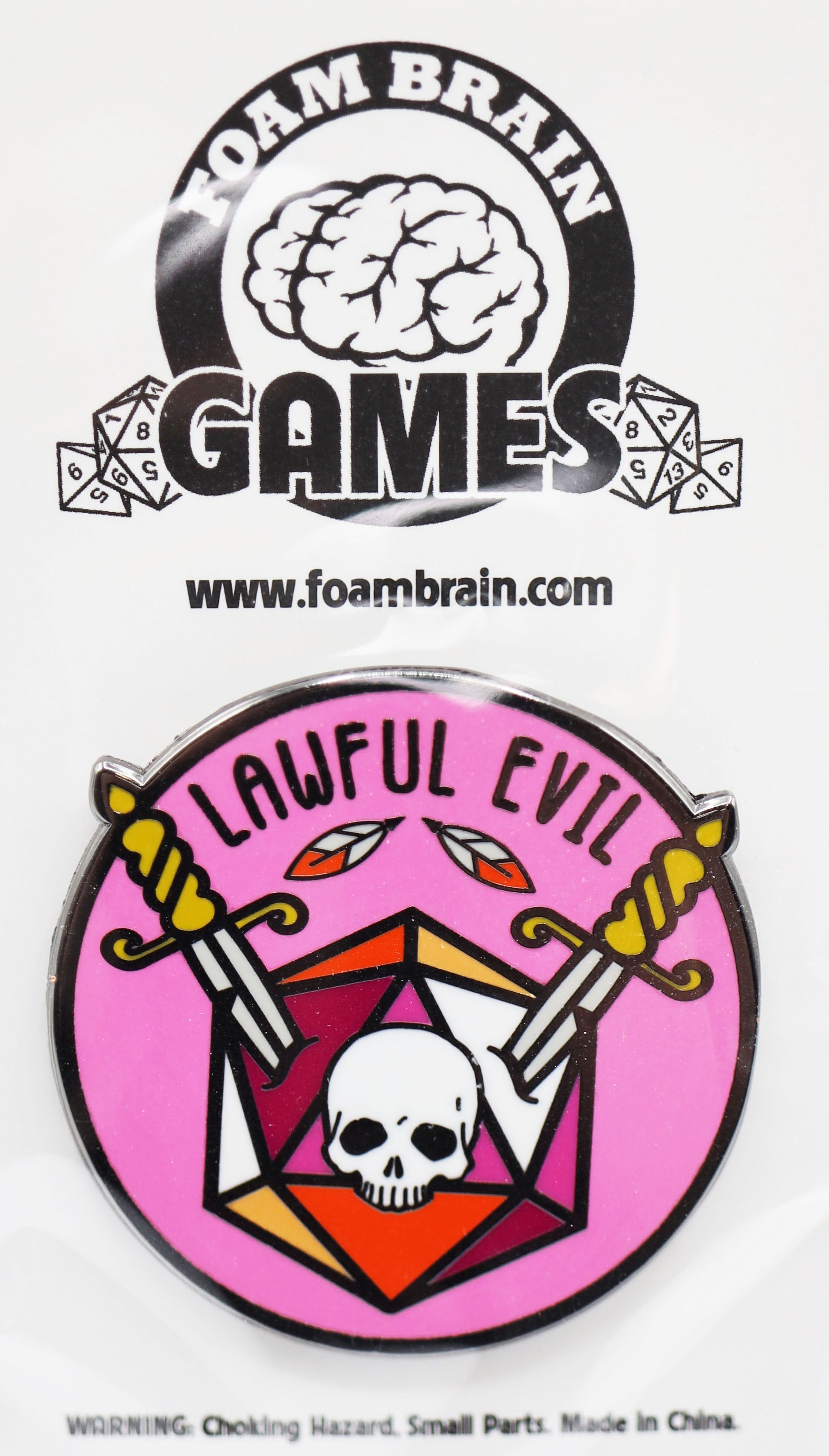 Pride Flag Alignment Pin: Lesbian Enamel Pin Foam Brain Games | D20 Games