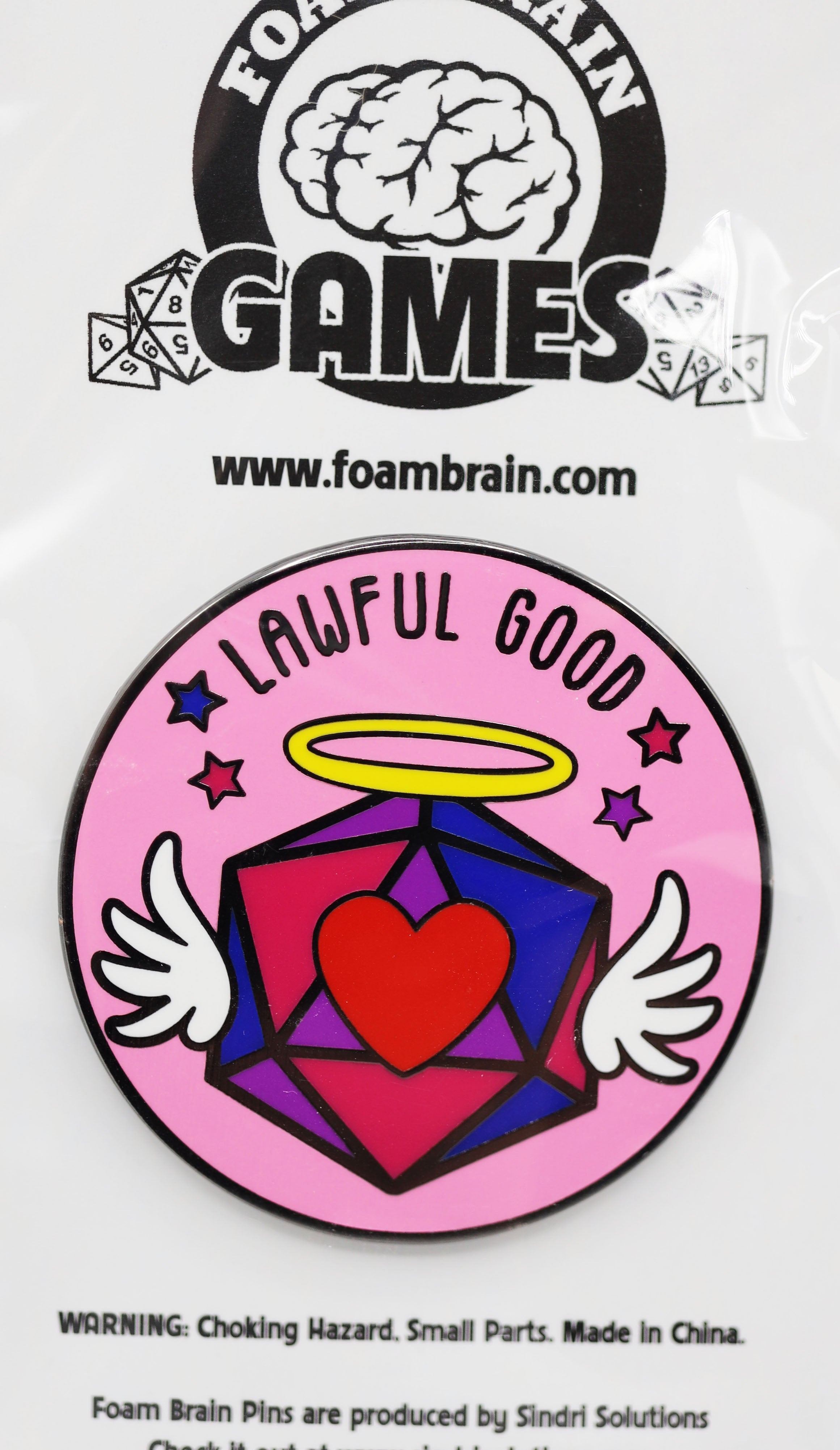 Pride Flag Alignment Pin: Bisexual Enamel Pin Foam Brain Games | D20 Games