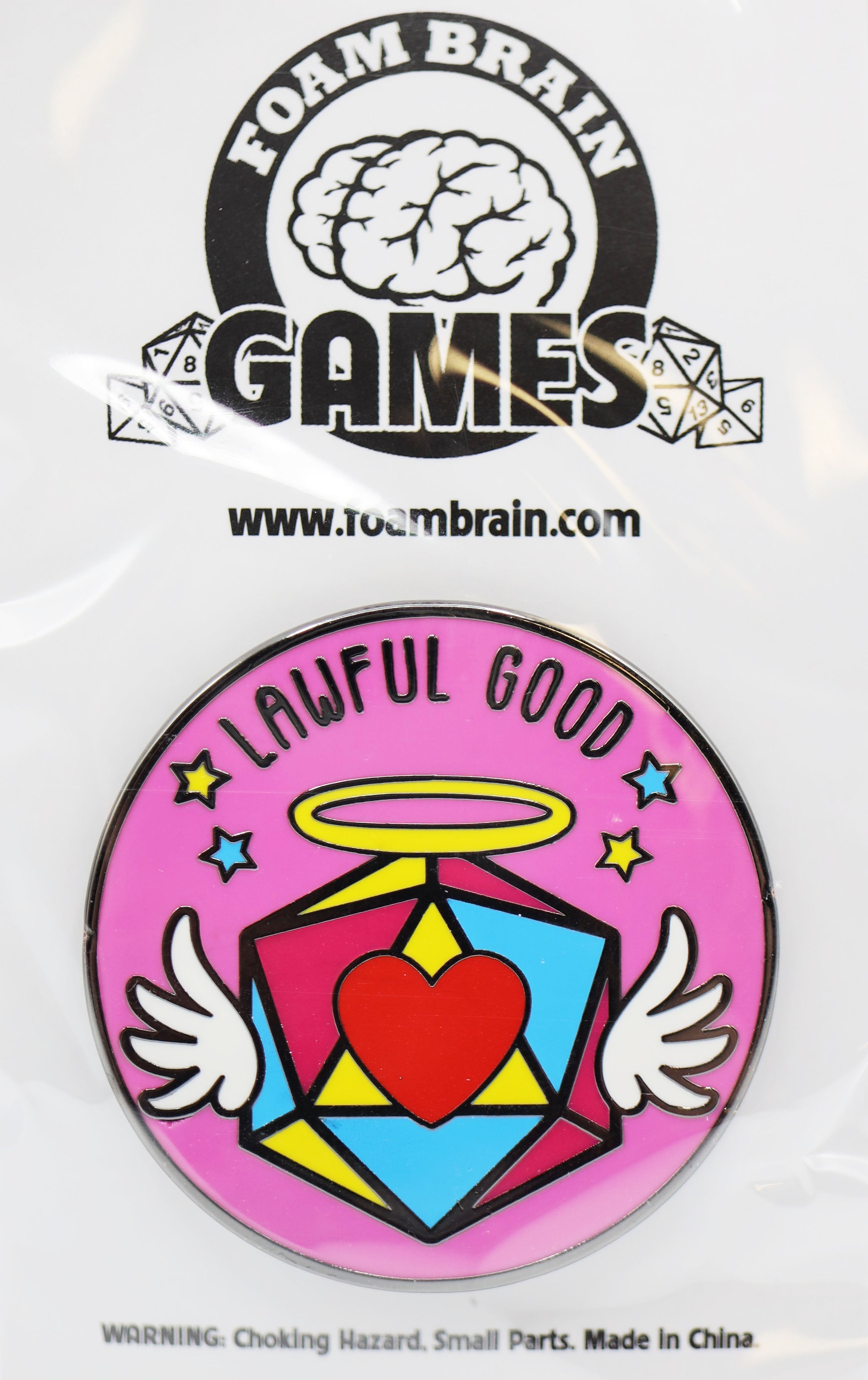 Pride Flag Alignment Pin: Pansexual Enamel Pin Foam Brain Games | D20 Games